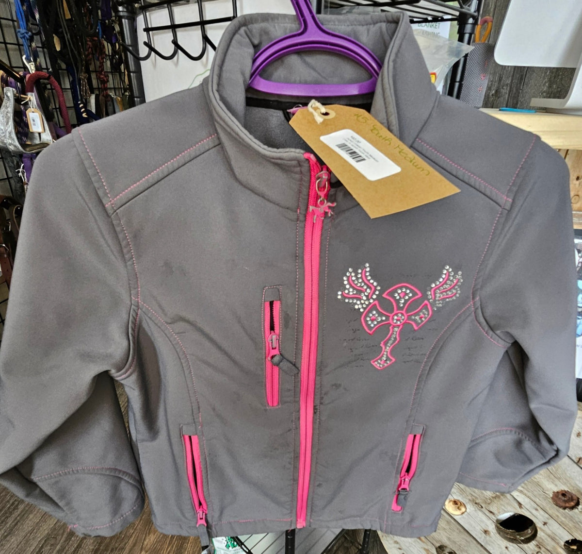 Jacket – Cowgirl, Grey/Pink, Youth Medium | Used