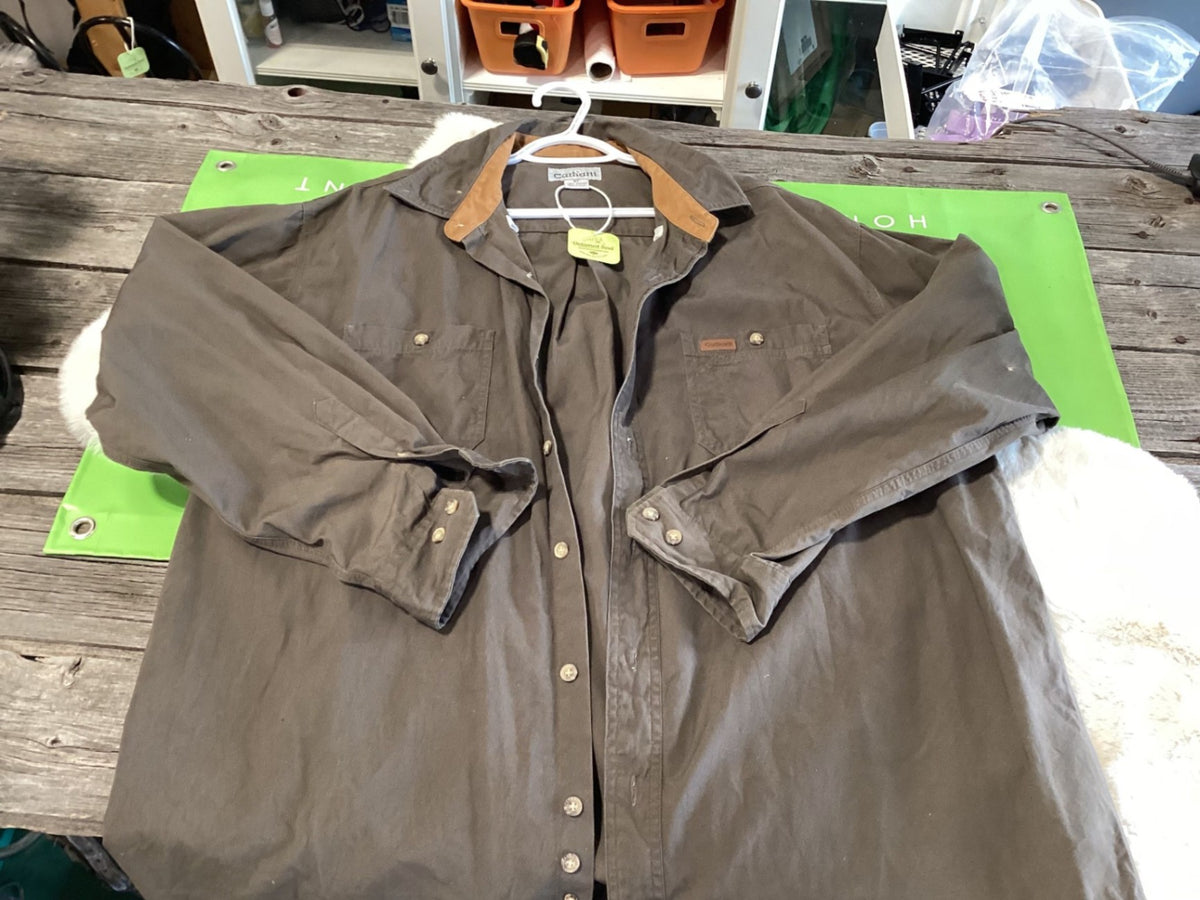 Shirt – Carhartt Long Sleeve, Brown, XL | Used