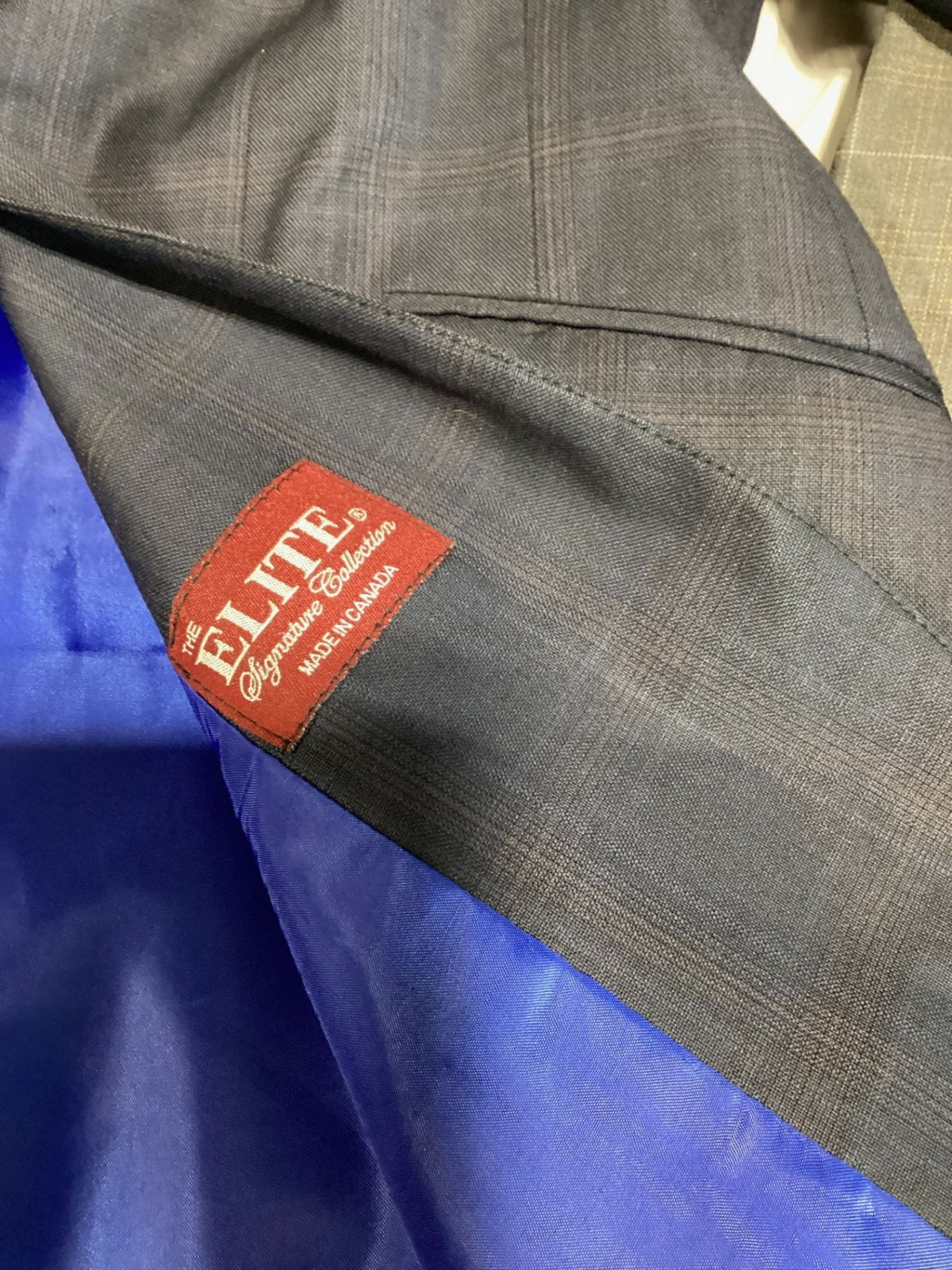 English Show Jacket – Elite Signature, Blue Plaid, 12T | Used, Very Good