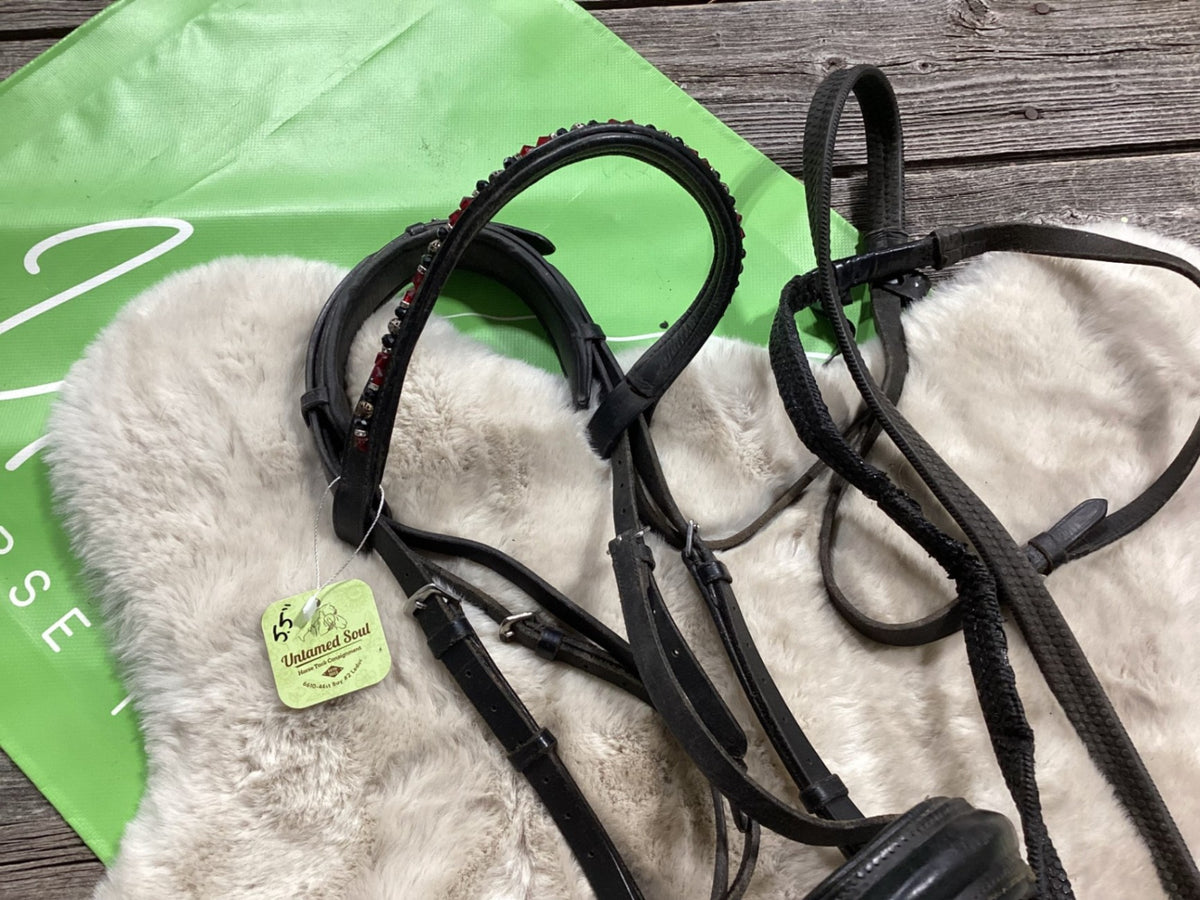 English Bridle with 5.5" Bit & Reins – Schooling | Used