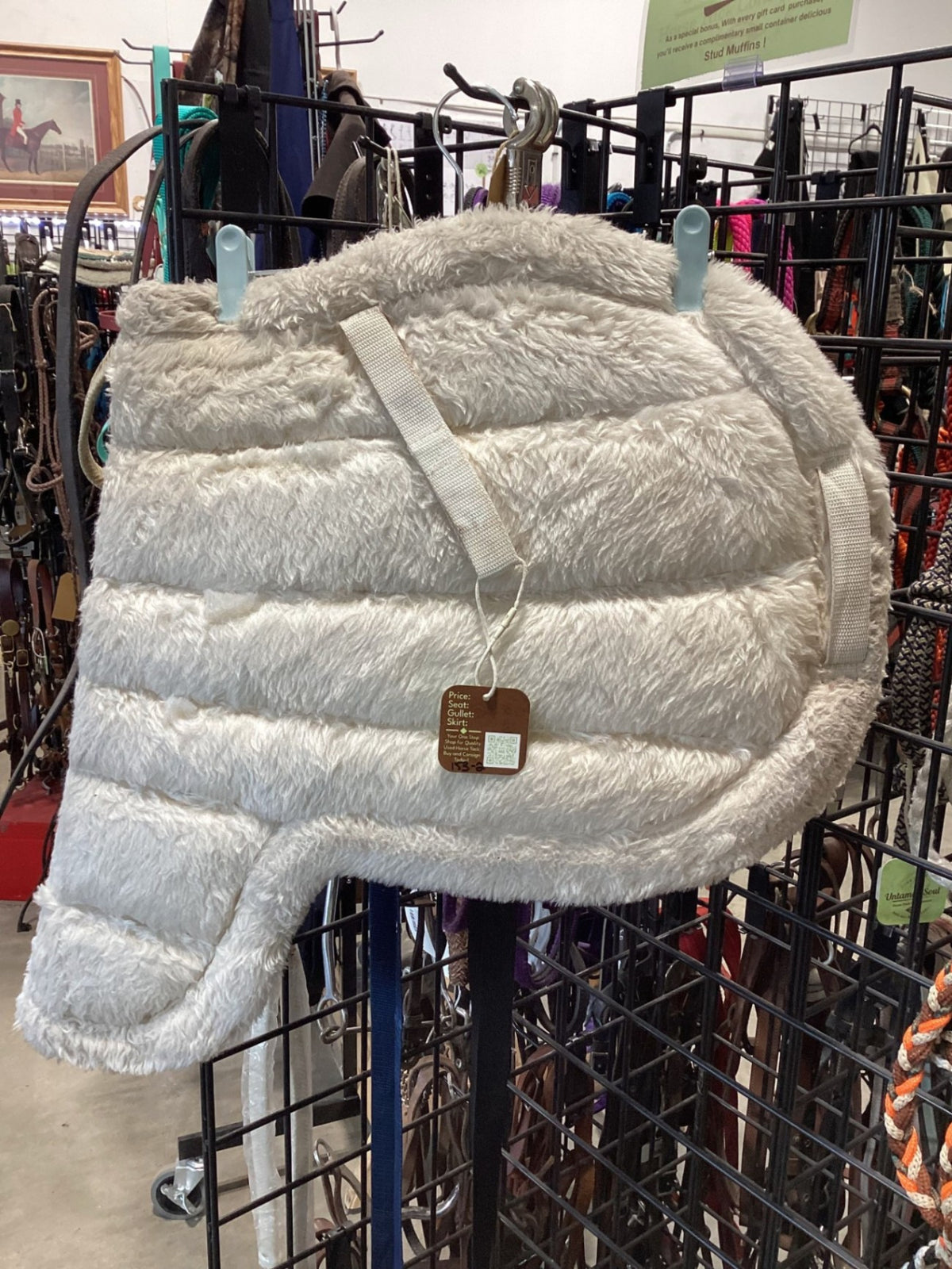 English 1/2 Saddle Pad – White (A) | Used