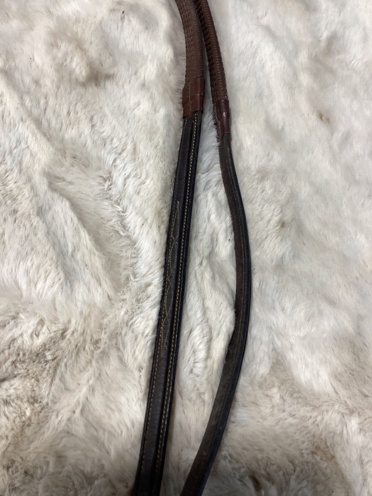 English Reins – Rubber, Dark Oil, Fancy Stitch | Used