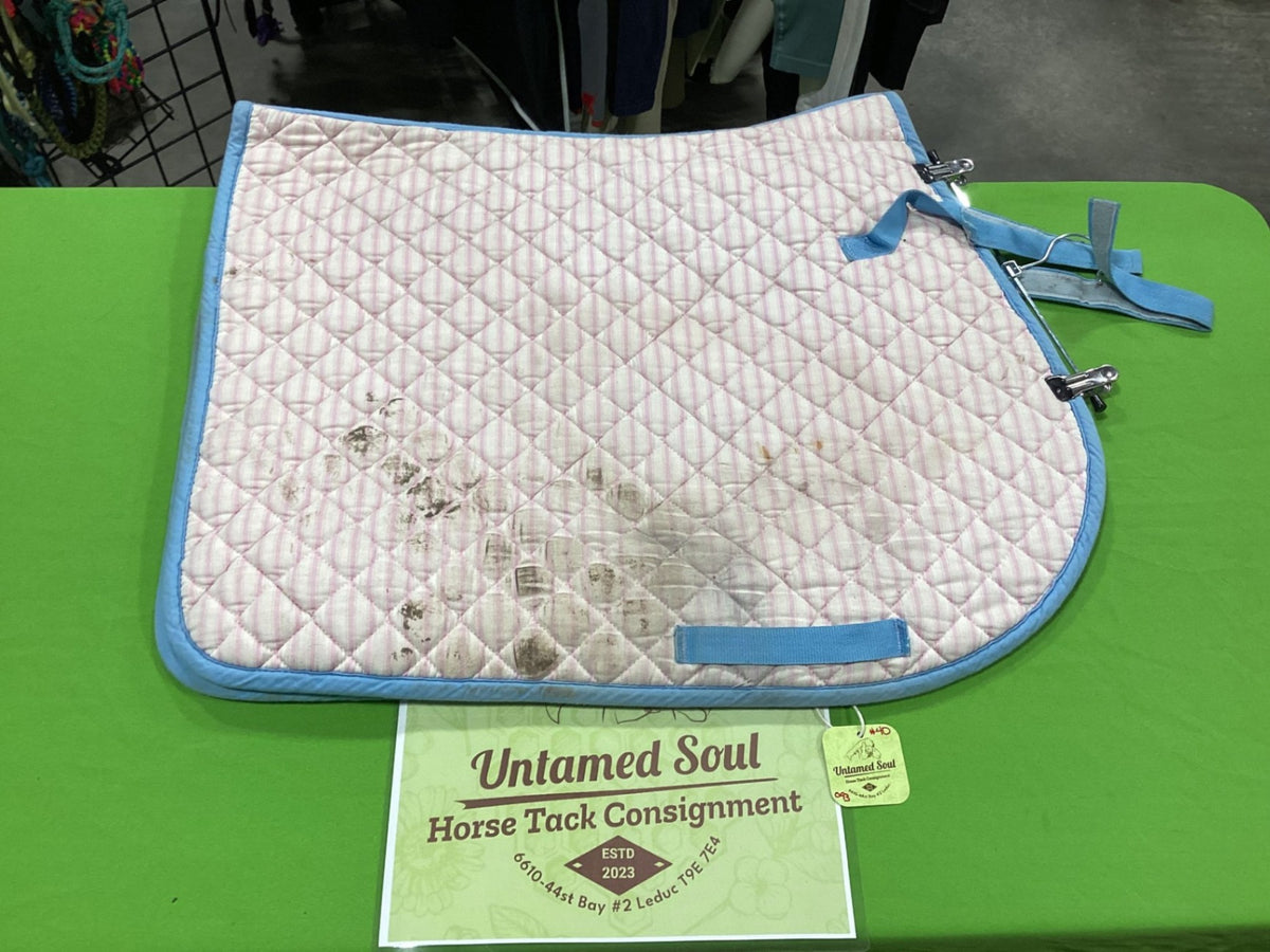 English Saddle Pad – Joules, Blue/Pink | Used