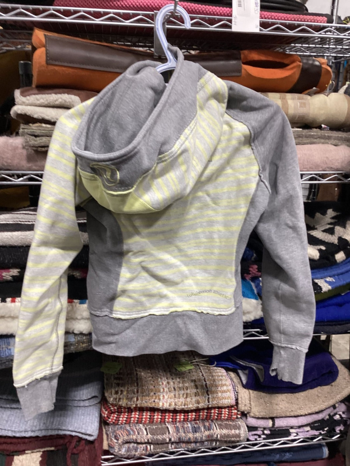 Hoodie – Lululemon Scuba, Grey/Yellow, Small | Used