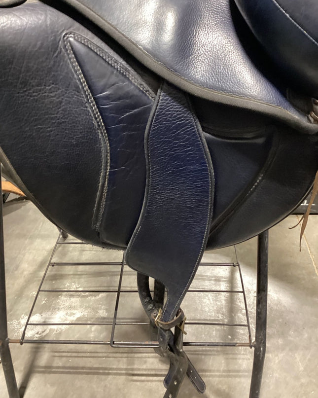 Treeless Saddle – Torsion, Blue S14" G6" with Girth | Used