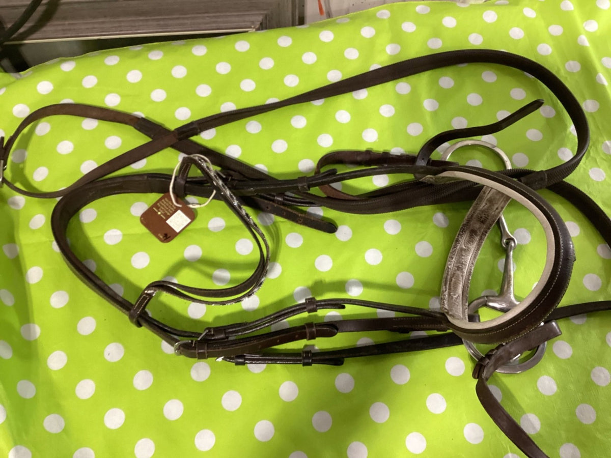 English Bridle with Bit & Rubber Reins – Bling | Used