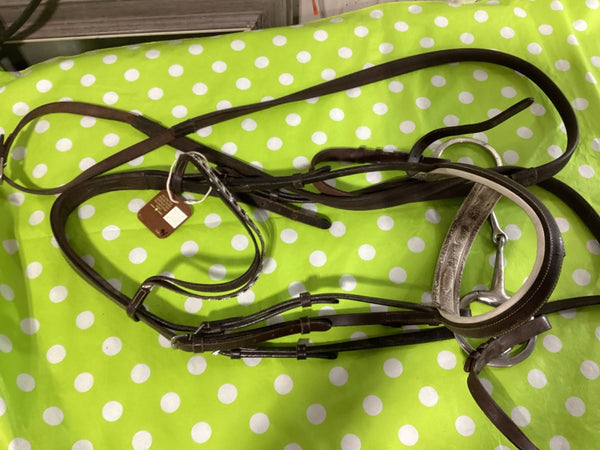 English Bridle with Bit & Rubber Reins – Bling | Used