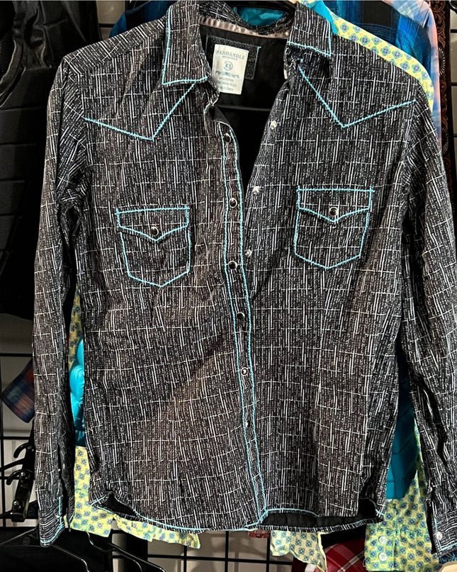 Western Shirt – Panhandle Women's, Black/White/Blue, XS | Used
