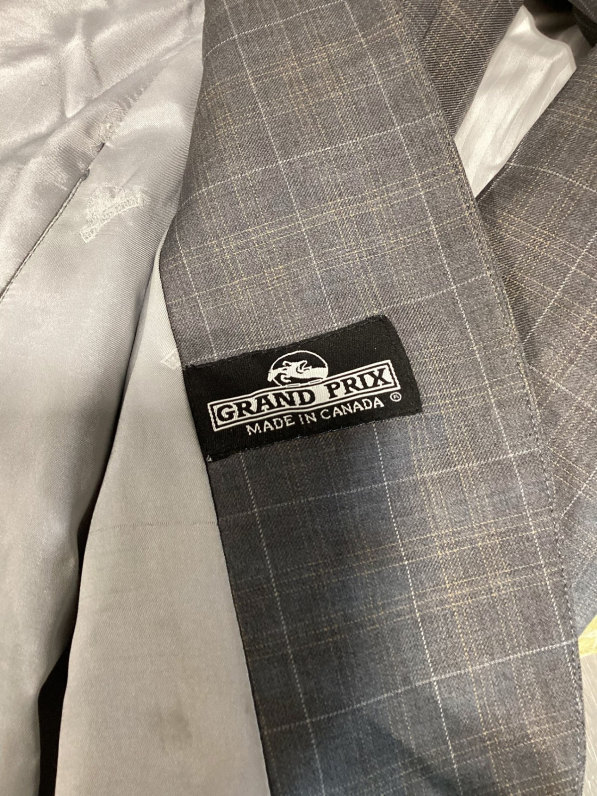 English Show Jacket – Grand Prix, Grey Plaid, 12T | Used