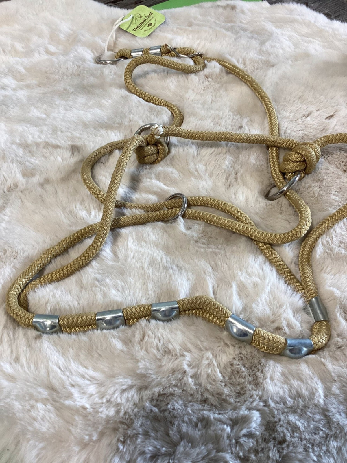 Halter – Rope, Yellowish "Be Nice" (5 Available) | Used