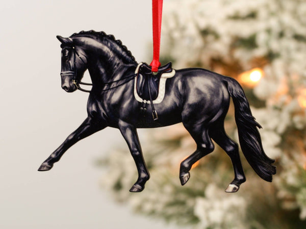 Ornament – Dressage Horse, Black | New