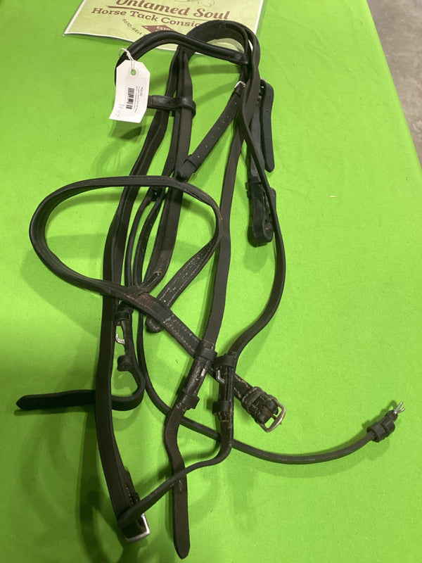 English Bridle & Reins – Black | Used