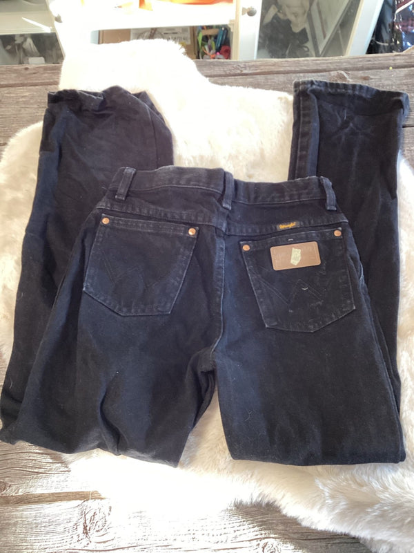 Jeans – Wrangler, Black, 14 Regular, Adjustable Waist | Used