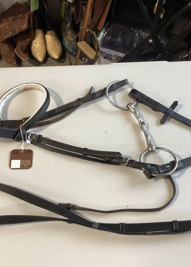 English Bridle – Schooling with 5" Bit & Reins | Used