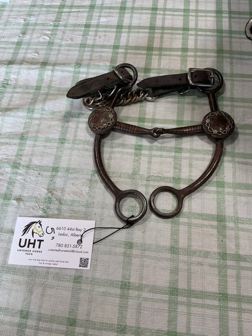 Bit – Shank, Copper Inlay, 5" with Chin Strap | Used, Good