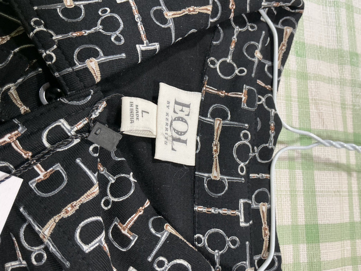 buton up shirt black large 