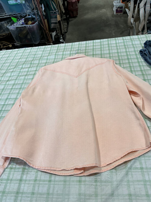 Western Shirt – Ryan Michael, Button Up, Light Pink, Large | Used, Very Good