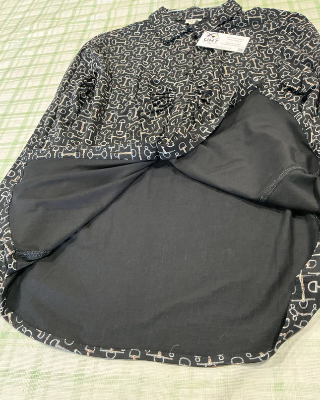 buton up shirt black large 