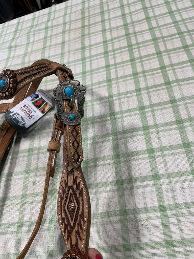 Mini / pony  Headstall & Breastcollar Set Teal  *NEW*