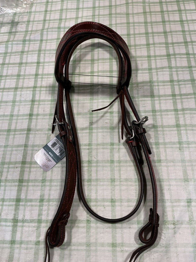 Western Headstall Harness Colored Thread Browband- Pink *NEW*