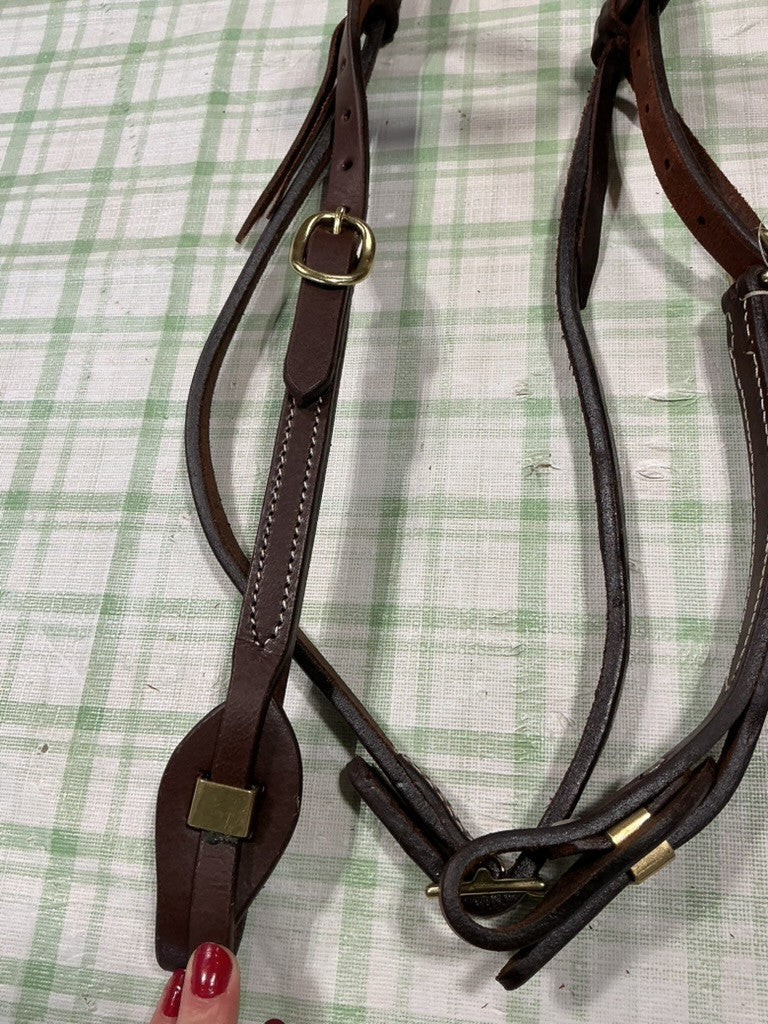 Western Headstall Harness Leather Browband with Quick Change Ends *NEW*