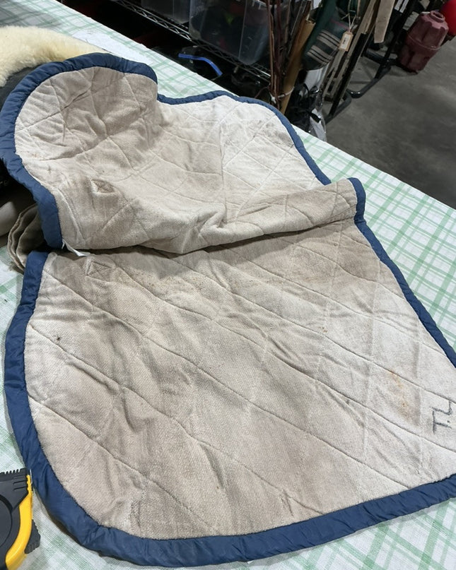 english saddle pad white 19x18
