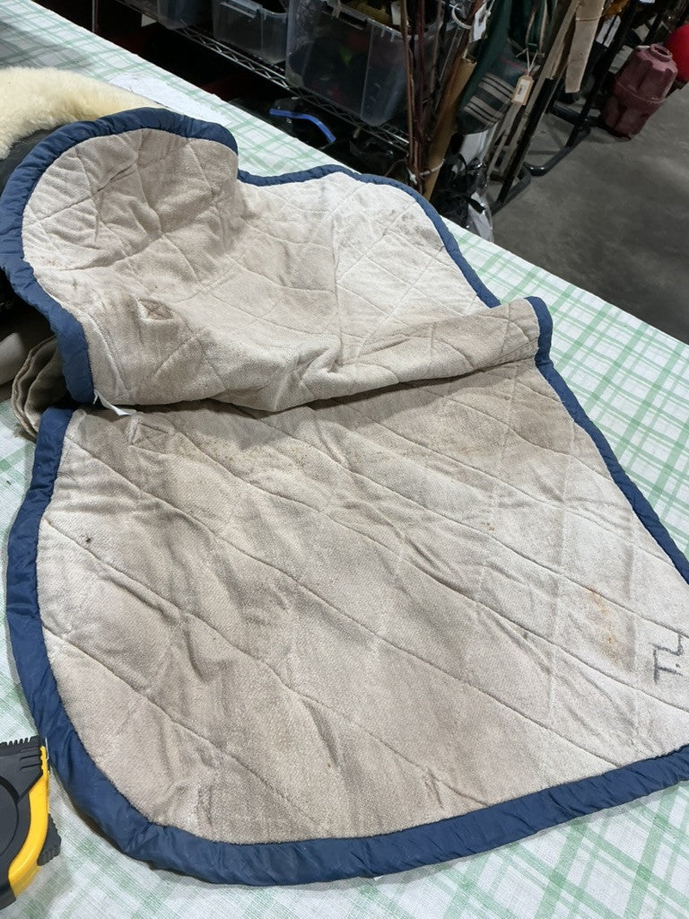 english saddle pad white 19x18