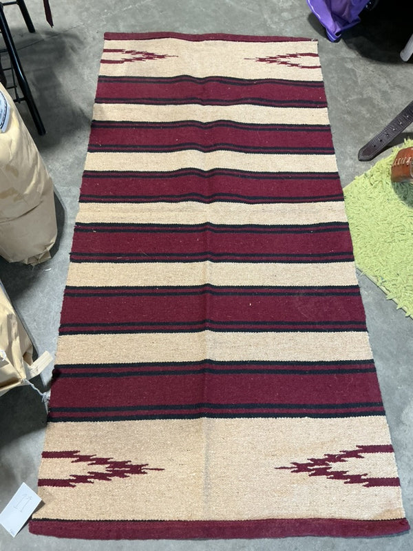 Western Saddle Pad – Red and Brown, 28x60" | Used, Good
