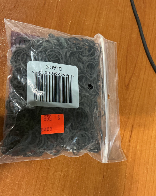 elstic bands 600 piece black 