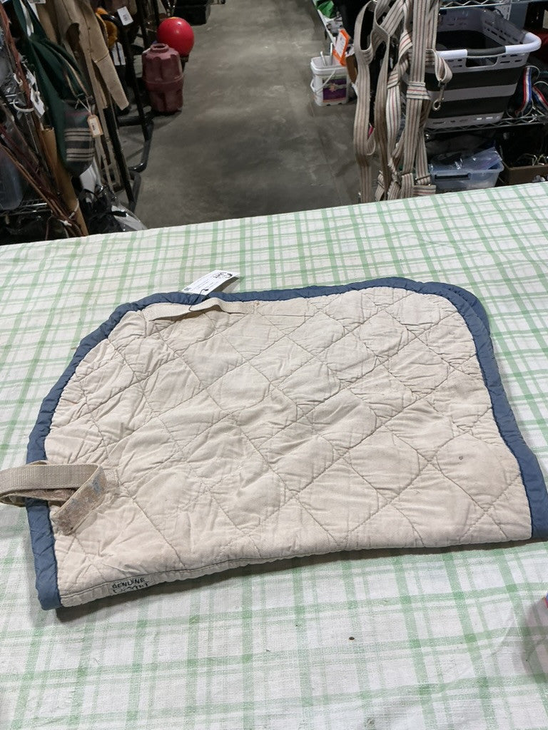 english saddle pad white 19x18