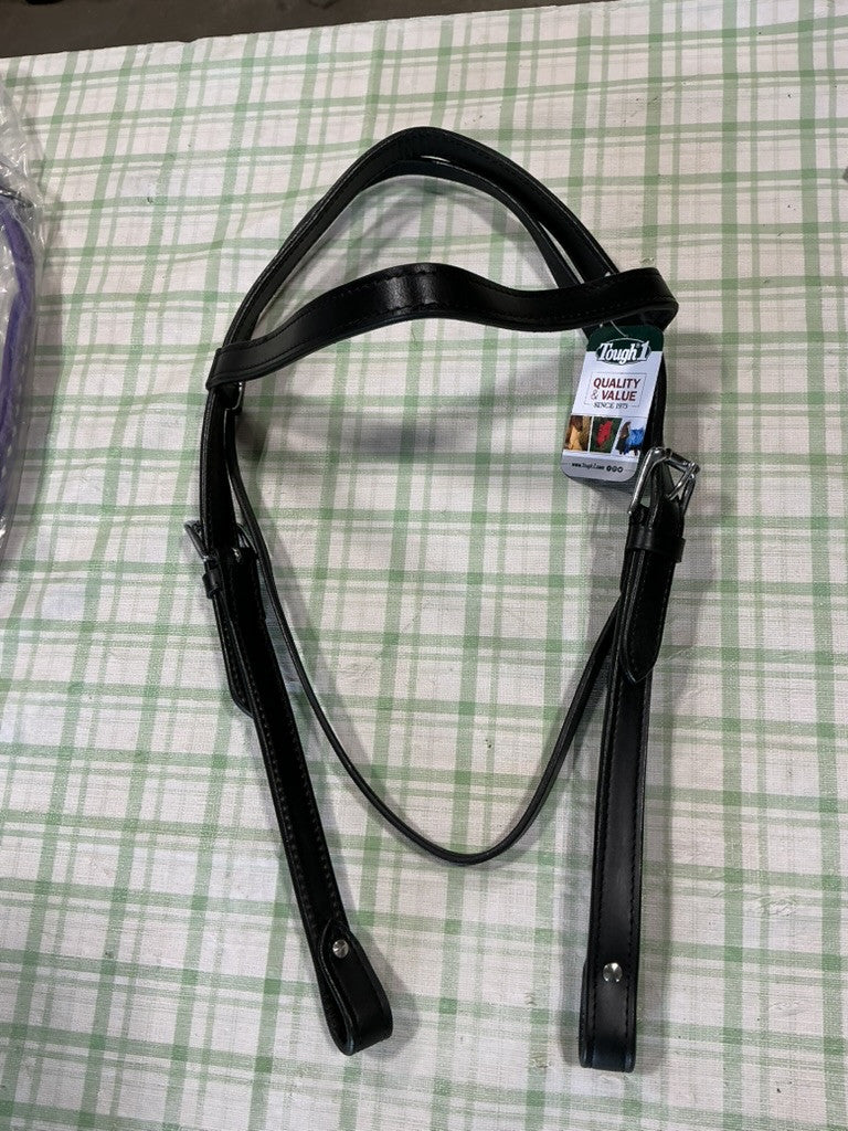 Western Headstall  Leather Draft Browband - Black *NEW*