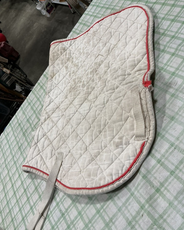 english saddle pad white 