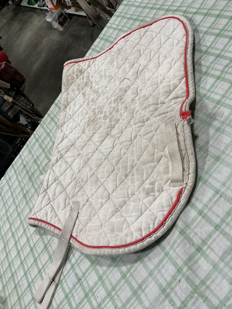 english saddle pad white 