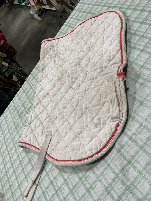 English Saddle Pad – White, 22x19" | Used, Good