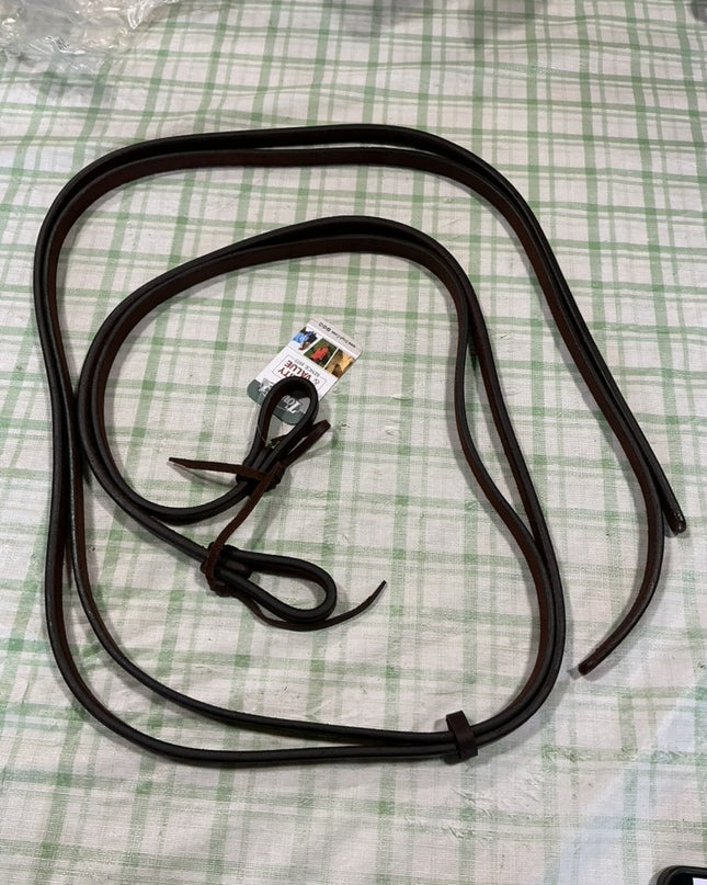 Western Reins Leather Split  with Waterloop Tie Ends (5/8") *NEW*