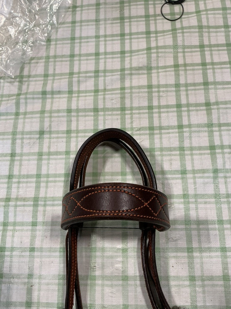 Western Headstall  Harness Colored Thread Browband *NEW*Orange