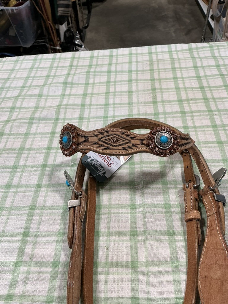 Mini / pony  Headstall & Breastcollar Set Teal  *NEW*