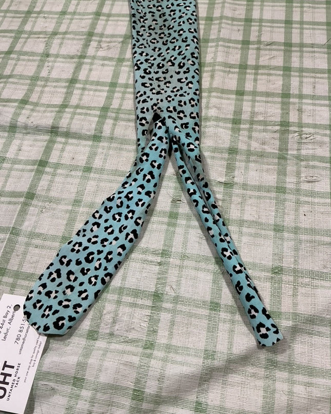 tail bag blue leapord print