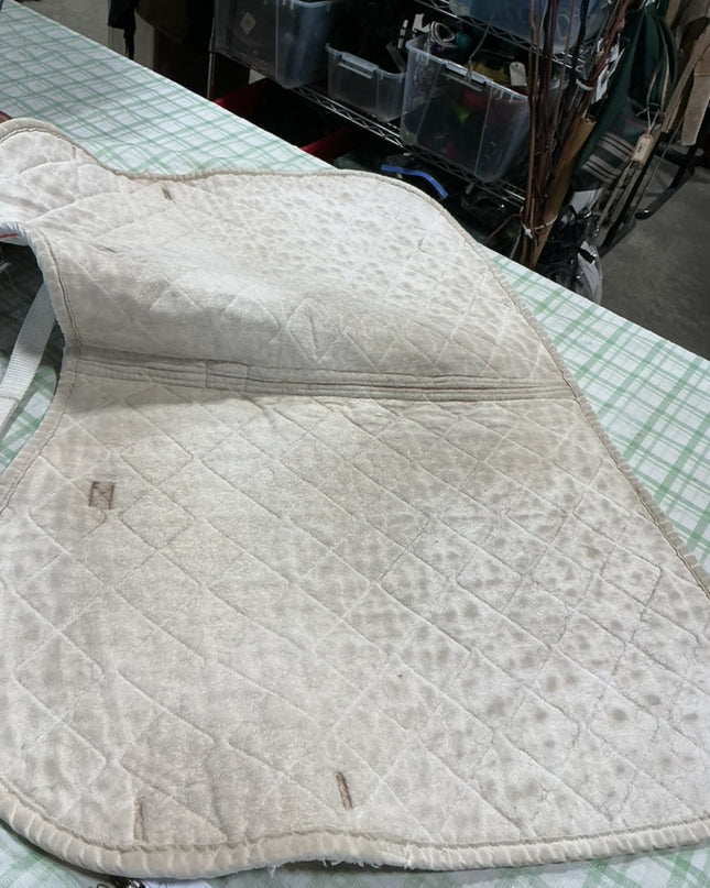 english saddle pad white 