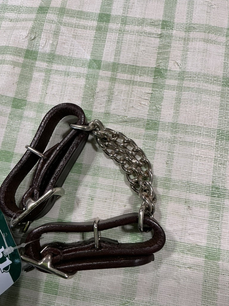 Western Curb Strap Leather with Double Chain *NEW*