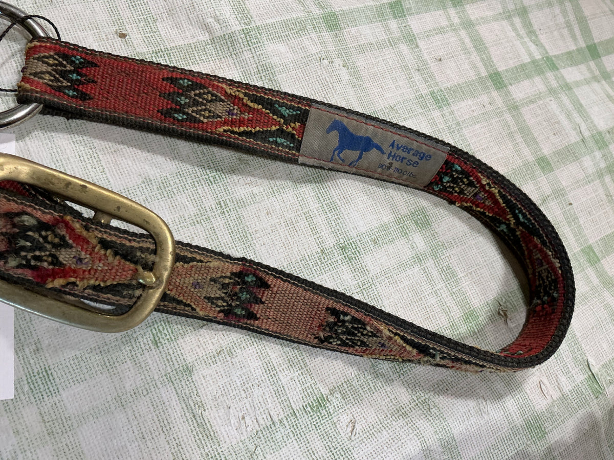 halter nylon red design horse size 