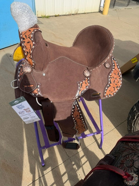 Western Saddle Milo Overlay Barrel Saddle 15"