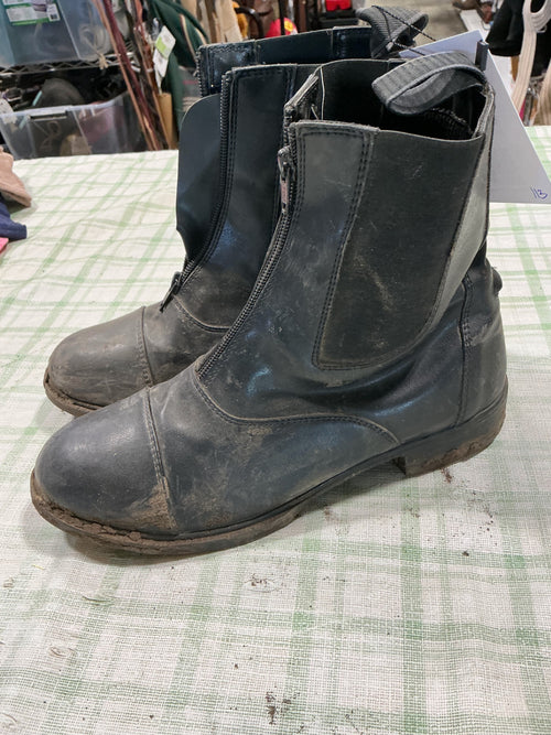 Paddock Boots – Black, Zip Up, Size 8.5 | Used, Good