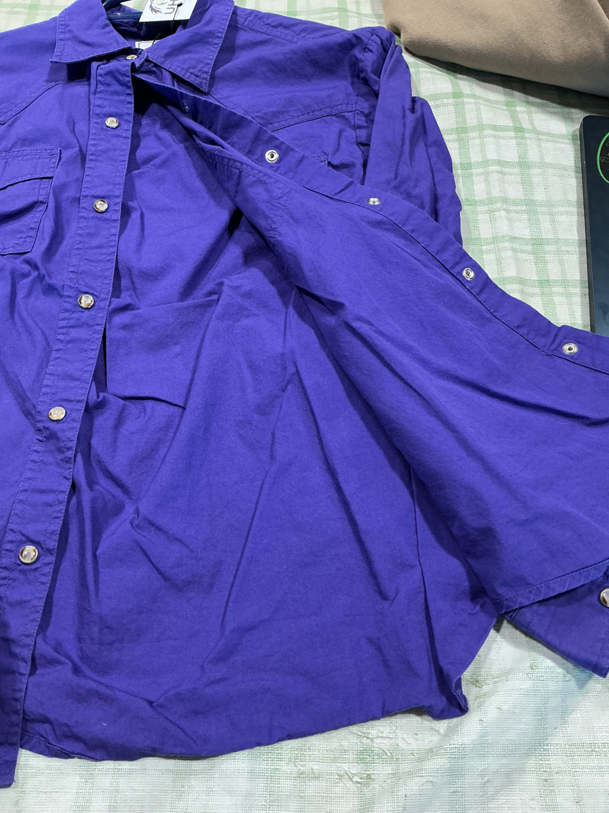 western button up purple XS