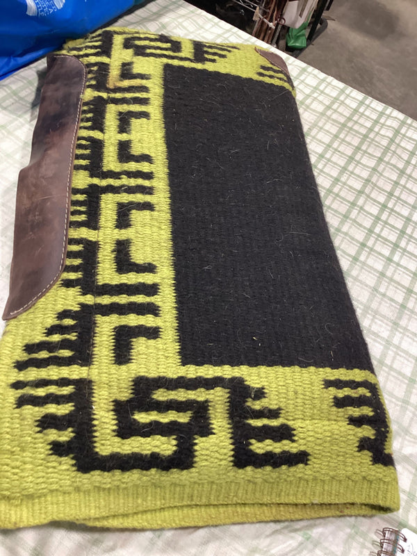 Western Saddle Pad – Yellow/Black, 33.5x33 | Used, Very Good