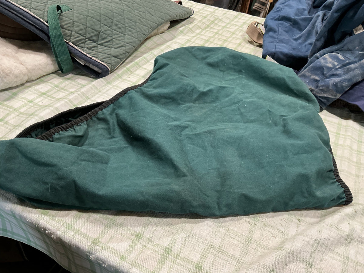 english saddle cover green