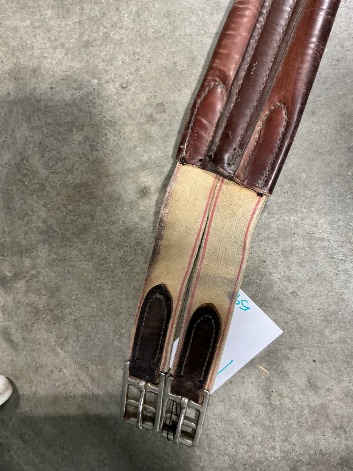 english girth 53" leather brown
