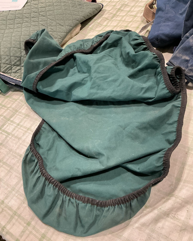 english saddle cover green