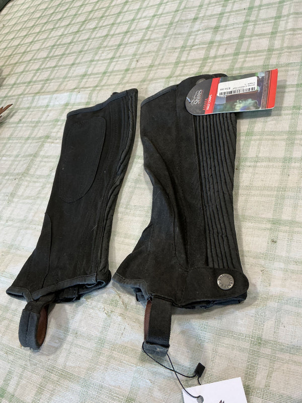 English 1/2 Chaps – Black, Kids Large | Used, Good