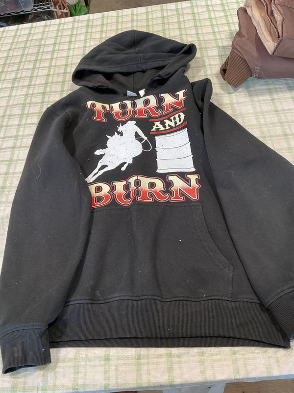 Hoodie – Turn and Burn, Black, Small | Used, Very Good